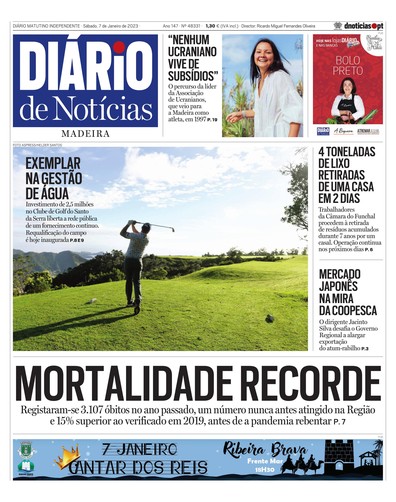 Edição do dia 7 Janeiro 2023 da pubicação Diário de Notícias