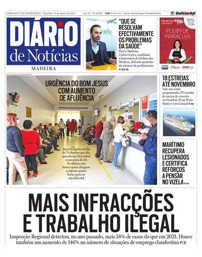Edição do dia 10 Janeiro 2023 da pubicação Diário de Notícias