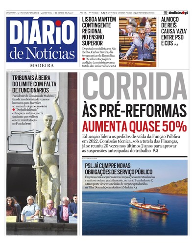 Edição do dia 11 Janeiro 2023 da pubicação Diário de Notícias