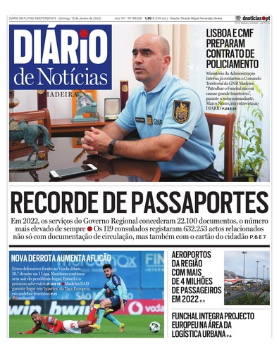 Edição do dia 15 Janeiro 2023 da pubicação Diário de Notícias
