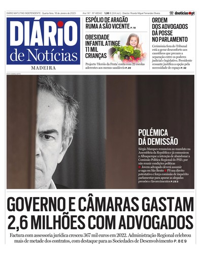 Edição do dia 18 Janeiro 2023 da pubicação Diário de Notícias