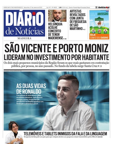 Edição do dia 27 Janeiro 2023 da pubicação Diário de Notícias