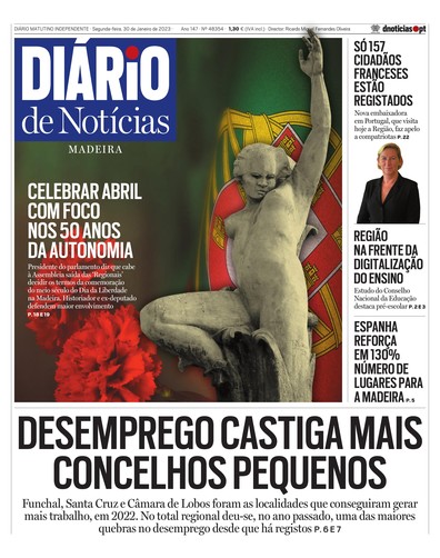Edição do dia 30 Janeiro 2023 da pubicação Diário de Notícias