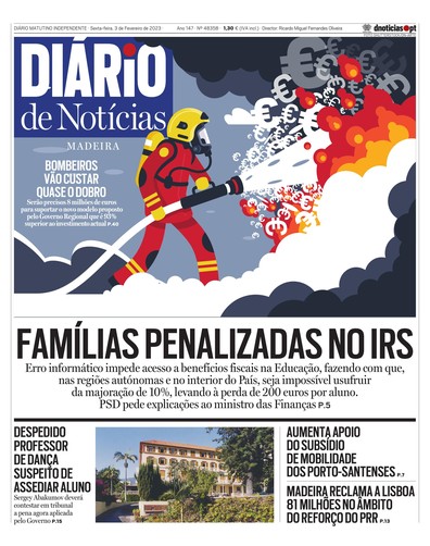 Edição do dia 3 Fevereiro 2023 da pubicação Diário de Notícias