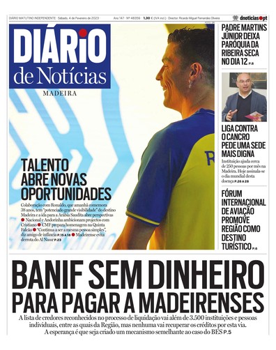 Edição do dia 4 Fevereiro 2023 da pubicação Diário de Notícias