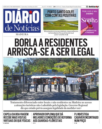 Edição do dia 9 Março 2023 da pubicação Diário de Notícias
