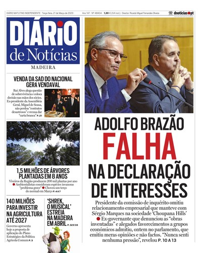 Edição do dia 21 Março 2023 da pubicação Diário de Notícias
