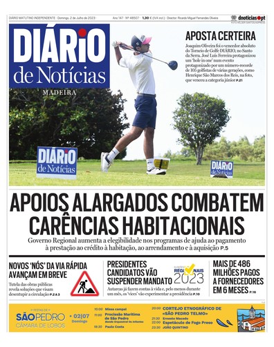 Edição do dia 2 Julho 2023 da pubicação Diário de Notícias