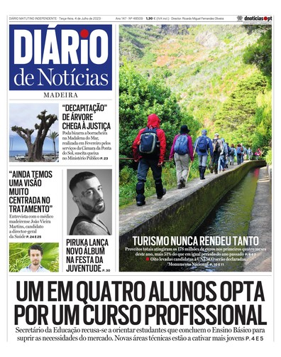 Edição do dia 4 Julho 2023 da pubicação Diário de Notícias