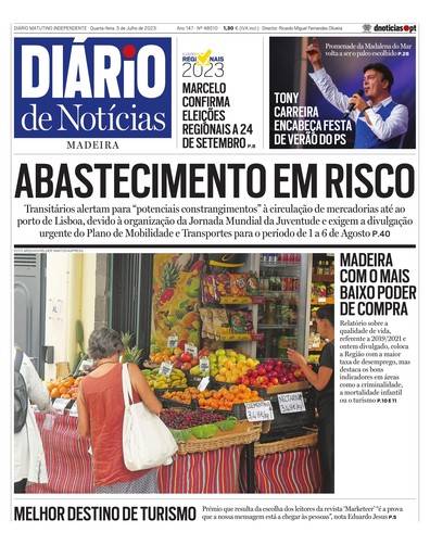 Edição do dia 5 Julho 2023 da pubicação Diário de Notícias