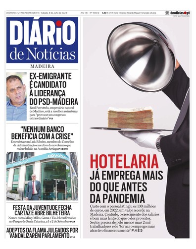 Edição do dia 8 Julho 2023 da pubicação Diário de Notícias