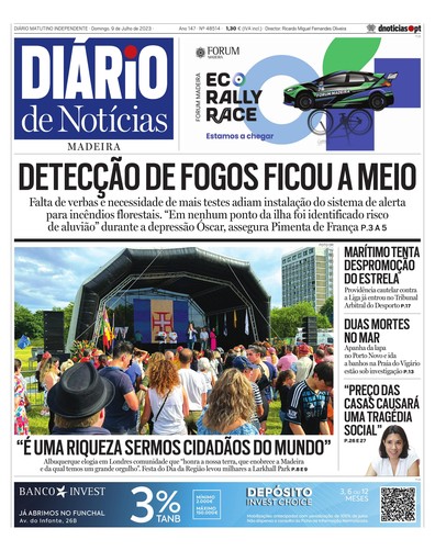 Edição do dia 9 Julho 2023 da pubicação Diário de Notícias