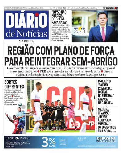 Edição do dia 23 Julho 2023 da pubicação Diário de Notícias