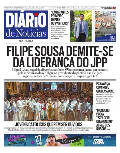 Edição do dia 27 Julho 2023 da pubicação Diário de Notícias