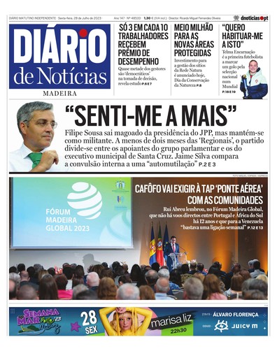 Edição do dia 28 Julho 2023 da pubicação Diário de Notícias