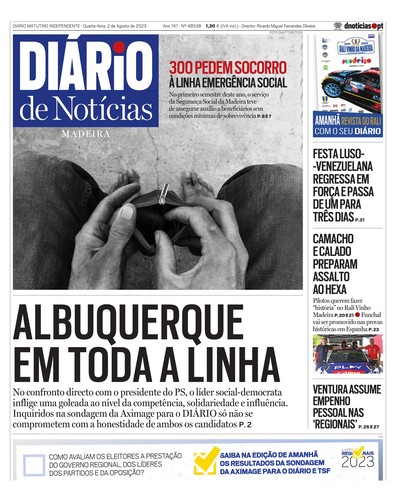 Edição do dia 2 Agosto 2023 da pubicação Diário de Notícias
