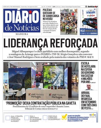 Edição do dia 3 Agosto 2023 da pubicação Diário de Notícias
