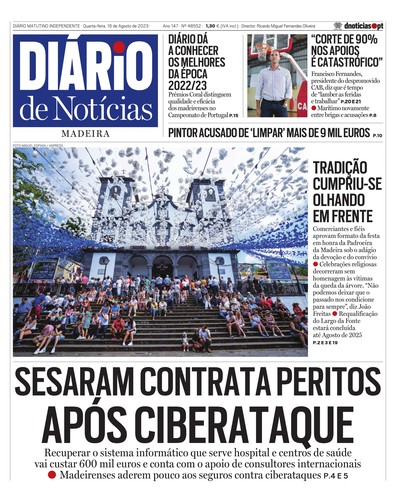 Edição do dia 16 Agosto 2023 da pubicação Diário de Notícias