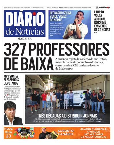 Edição do dia 23 Agosto 2023 da pubicação Diário de Notícias
