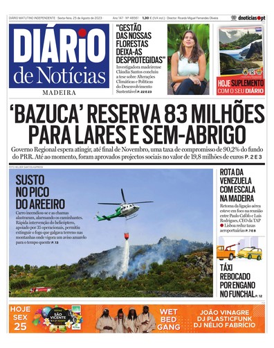 Edição do dia 25 Agosto 2023 da pubicação Diário de Notícias