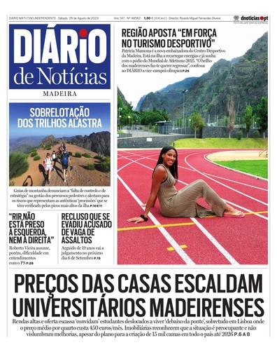 Edição do dia 26 Agosto 2023 da pubicação Diário de Notícias