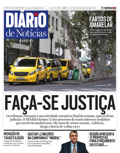 Edição do dia 27 Agosto 2023 da pubicação Diário de Notícias