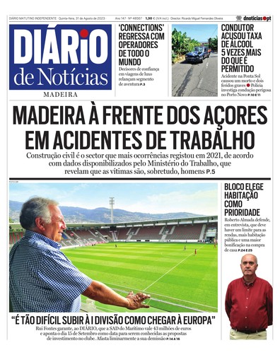 Edição do dia 31 Agosto 2023 da pubicação Diário de Notícias