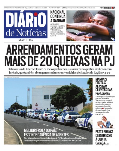 Edição do dia 4 Setembro 2023 da pubicação Diário de Notícias