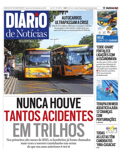Edição do dia 8 Setembro 2023 da pubicação Diário de Notícias