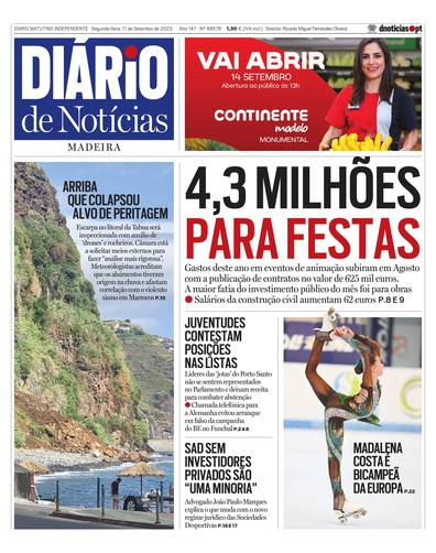 Edição do dia 11 Setembro 2023 da pubicação Diário de Notícias