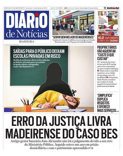 Edição do dia 15 Setembro 2023 da pubicação Diário de Notícias