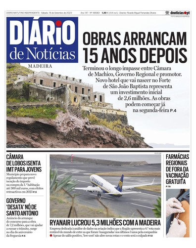 Edição do dia 16 Setembro 2023 da pubicação Diário de Notícias