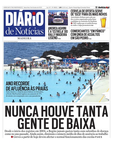 Edição do dia 6 Outubro 2023 da pubicação Diário de Notícias
