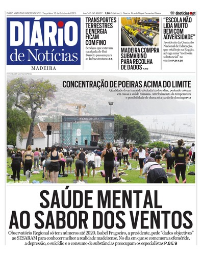 Edição do dia 10 Outubro 2023 da pubicação Diário de Notícias