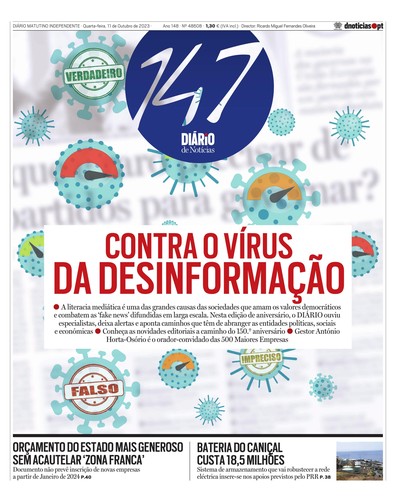 Edição do dia 11 Outubro 2023 da pubicação Diário de Notícias