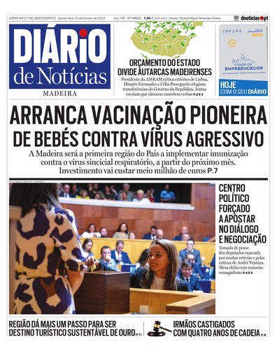 Edição do dia 12 Outubro 2023 da pubicação Diário de Notícias