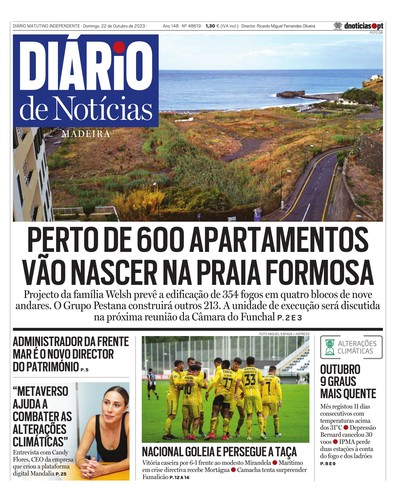 Edição do dia 22 Outubro 2023 da pubicação Diário de Notícias