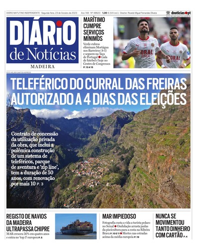 Edição do dia 23 Outubro 2023 da pubicação Diário de Notícias