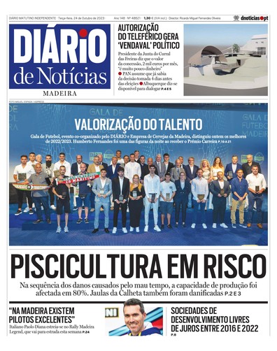 Edição do dia 24 Outubro 2023 da pubicação Diário de Notícias