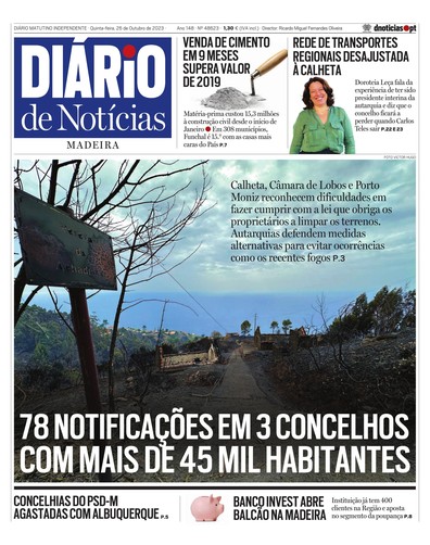 Edição do dia 26 Outubro 2023 da pubicação Diário de Notícias