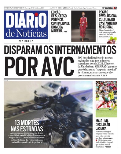 Edição do dia 29 Outubro 2023 da pubicação Diário de Notícias