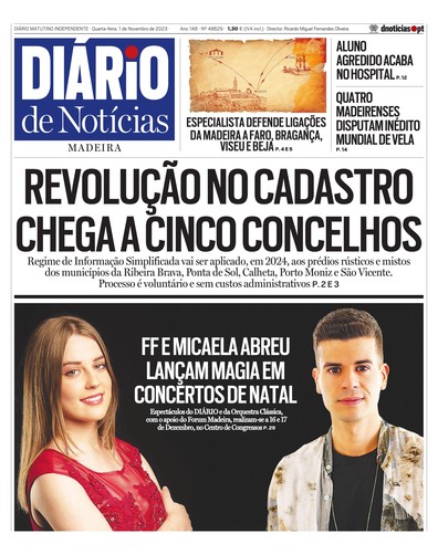 Edição do dia 1 Novembro 2023 da pubicação Diário de Notícias