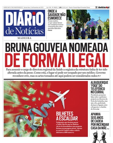 Edição do dia 2 Novembro 2023 da pubicação Diário de Notícias