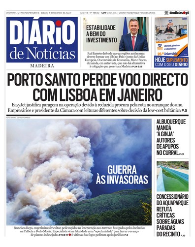 Edição do dia 4 Novembro 2023 da pubicação Diário de Notícias