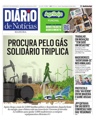 Edição do dia 9 Novembro 2023 da pubicação Diário de Notícias