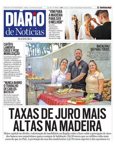 Edição do dia 11 Novembro 2023 da pubicação Diário de Notícias