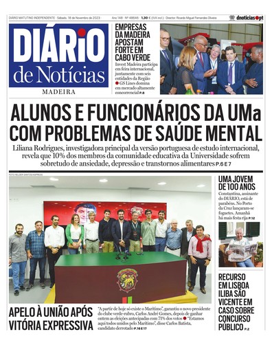 Edição do dia 18 Novembro 2023 da pubicação Diário de Notícias