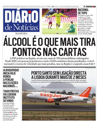 Edição do dia 20 Novembro 2023 da pubicação Diário de Notícias