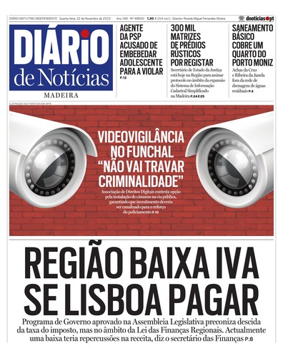 Edição do dia 22 Novembro 2023 da pubicação Diário de Notícias