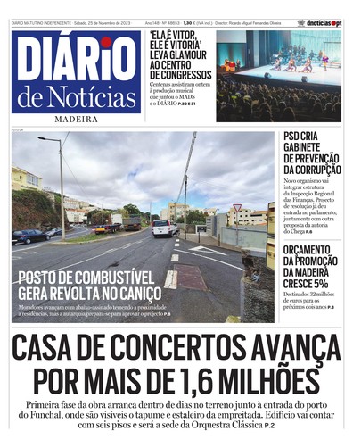 Edição do dia 25 Novembro 2023 da pubicação Diário de Notícias